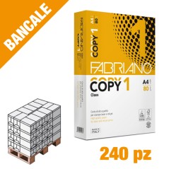 Bancale 250 risme Fabriano Copy 1 - Formato A4 21x29,7cm 80gr per ufficio, stampa e fotocopie