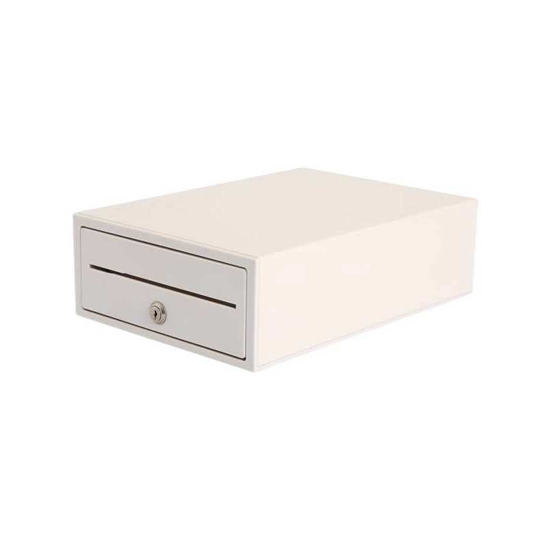 HER-208 Cassetto rendiresto compatto bianco per registratori di cassa A4 30x21cm