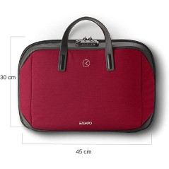 Borsa a due manici Tekniko, chiusura con combinazione e porta USB 45x30x14 - colore Rosso