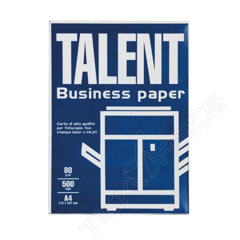 Carta Risma Talent Business Paper - Formato A4 - 21x29,7 500ff 80g/m - per  ufficio, stampa e