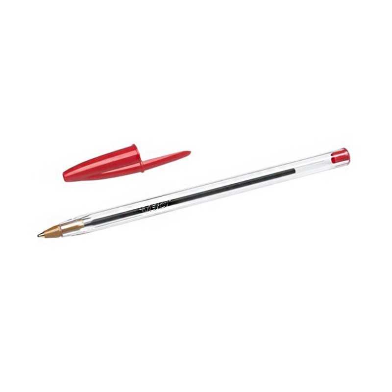 Bic - Penna a sfera crystal medium - colore Rosso - pezzo singolo