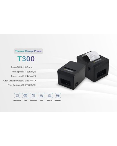 T300 Stampante termica 80mm Usb Ethernet Lan 160mm/s