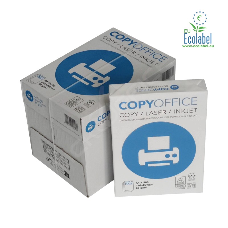 5 pz Copy Office - Formato A4 21x29,7cm 80/mq - Ecolabel per ufficio, stampa e fotocopie