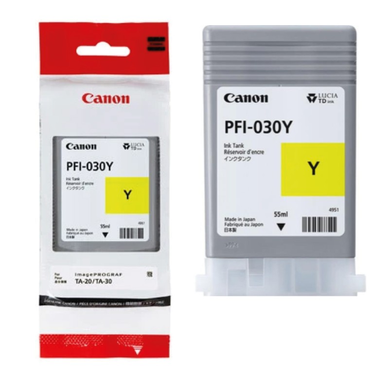 PFI-030Y Canon Cartuccia originale GIALLO 55ml 3492C001 TA-20 TA-30 TM-240 TM-340