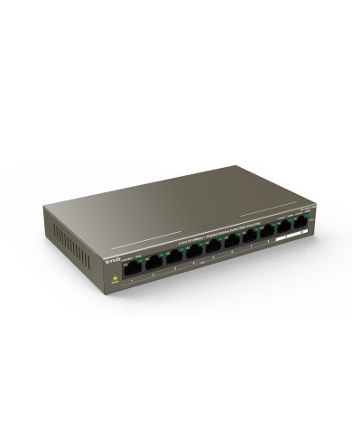 Tenda 8-Port10/100Mbps+2 Gigabit Desktop Switch With 8-Port PoE